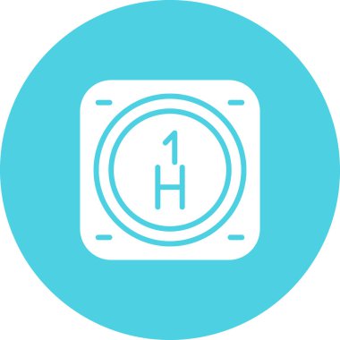 Hidrojen kimyasal element ağ basit illüstrasyon