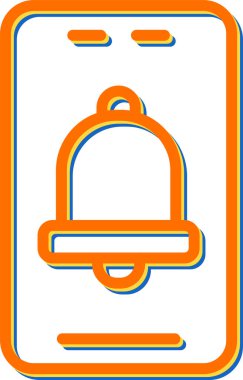 Bildirim simgesinin temel doğrusal çizimi