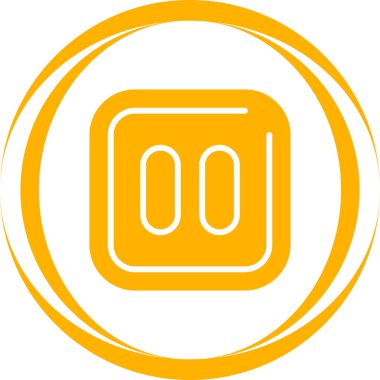 Duraklat kare simgesinin temel doğrusal çizimi