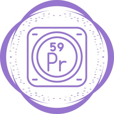 Kimyasal elementin ağ basit illüstrasyonu