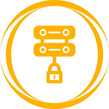 Sunucu modern simgesinin vektör illüstrasyonu            