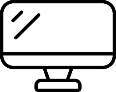Bir monitör simgesinin basit web illüstrasyonu