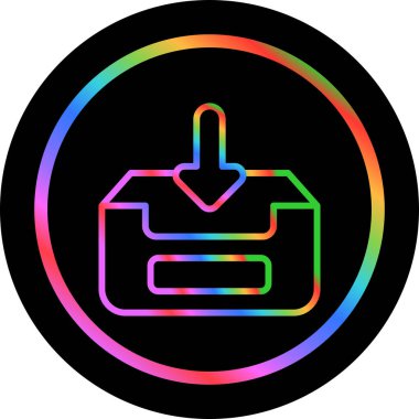 e-posta zarfında ok simgesi var. logo illüstrasyonu