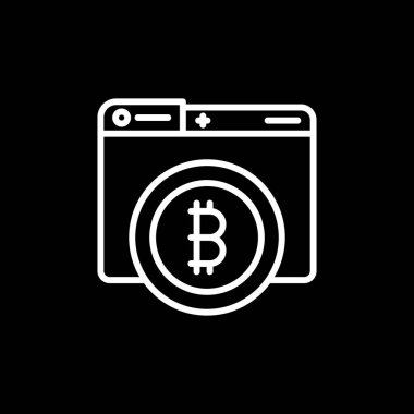 bitcoin. Web simgesi basit illüstrasyon