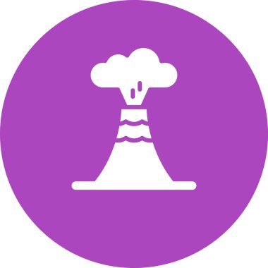 Volkan renk simgesi, vektör illüstrasyonu