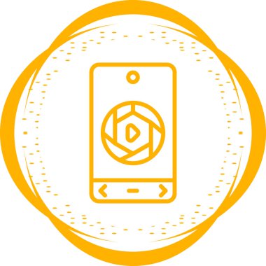 video kamera simgesi, vektör illüstrasyonu