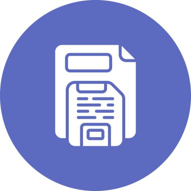 Kaydetme düğmesi simgesinin soyut renk vektör çizimi