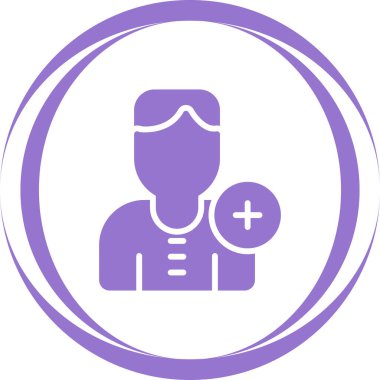 Soyut doktor avatar vektör simgesi