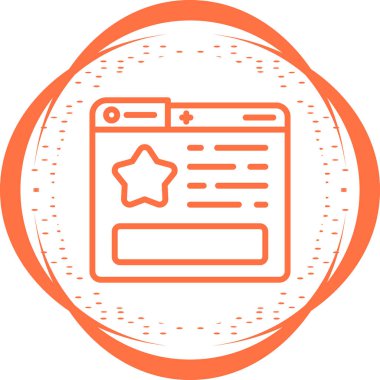 Favori Sayfanın basit vektör illüstrasyonu