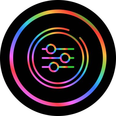 Müzik eşitleyici simgesinin temel özet çizimi 