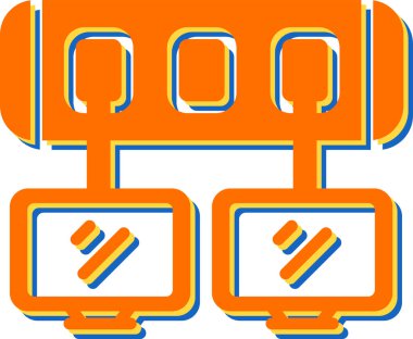 Modern Ağ Değiştirme simgesinin vektör çizimi   