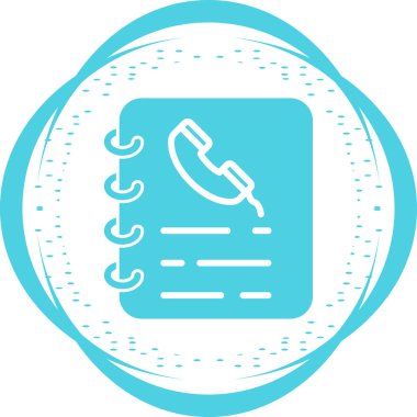 Vektör illüstrasyonu, telefon rehberi simgesi