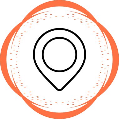 Harita konum işaretinin basit vektör illüstrasyonu 