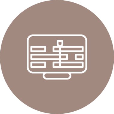 Modern Zaman Çizgisi simgesinin vektör çizimi      