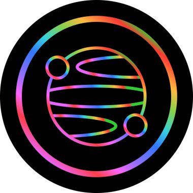 Planet web simgesinin vektör illüstrasyonu         