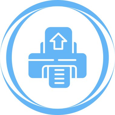 Yazıcı simgesi vektör illüstrasyonu 