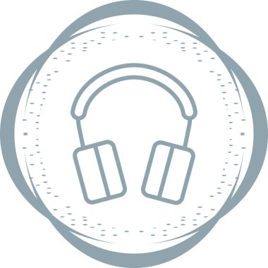 kulaklık simgesi web illüstrasyonu