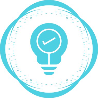 Ampul simgesinin basit doğrusal çizimi