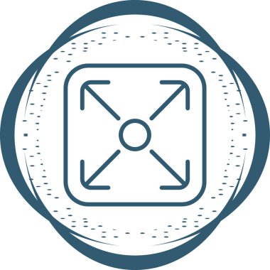 Yeniden Boyutlandır simgesinin basit doğrusal çizimi