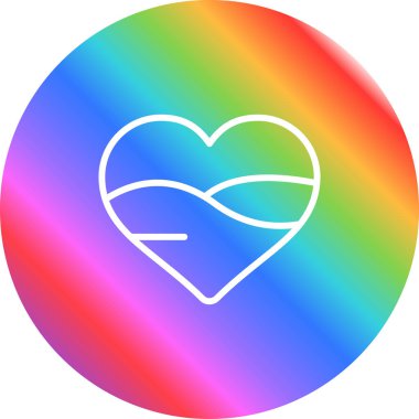 kalp web simgesi vektör illüstrasyonu