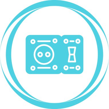 Anahtar simgesinin basit doğrusal çizimi