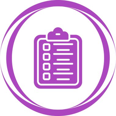 Kontrol listesi simgesi vektör illüstrasyonu