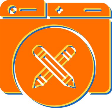 Araçları düzenle. Web simgesi basit illüstrasyon 