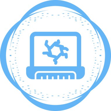 Dizüstü bilgisayar simgesi vektör çizimi.