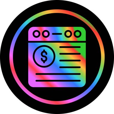 Renkli bir web tarayıcı simgesine sahip minimalist tasarım.