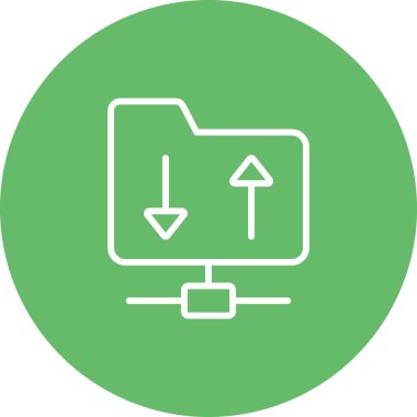 FTP sunucu simgesi, vektör illüstrasyonu