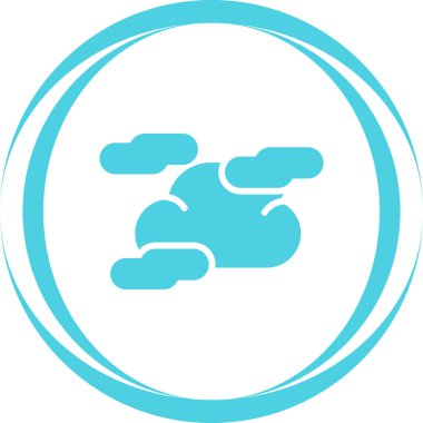 İzole edilmiş arkaplanda Bulut simgesinin vektör illüstrasyonu 