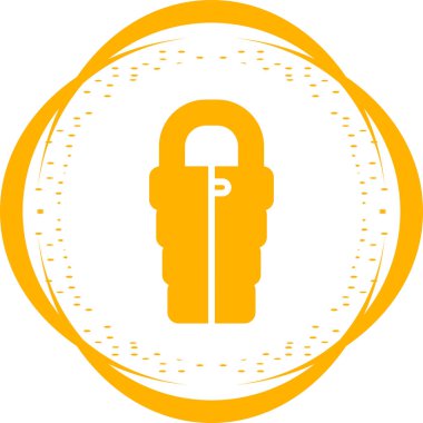 Uyku Torbası simgesi, vektör illüstrasyonu