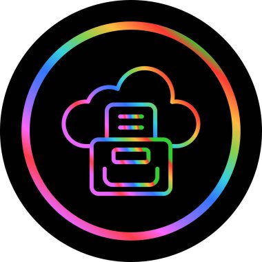 bulut web simgesi vektör illüstrasyonu