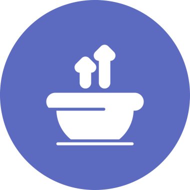 Çorba simgesinin basit çizgi resmi