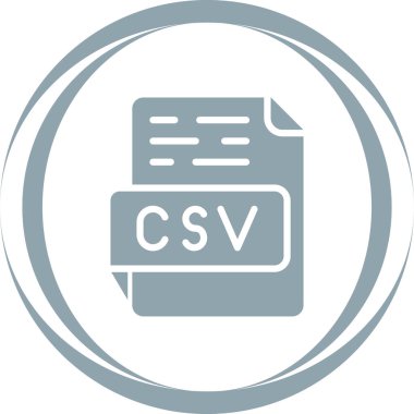 csv dosya biçimi simgesi, web illüstrasyonu