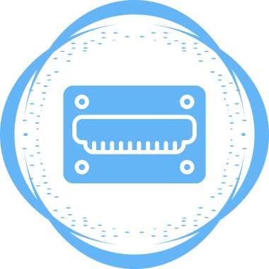 Modern hdmi simgesinin modern vektör illüstrasyonu