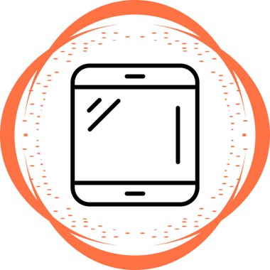 Tablet web simgesi, vektör çizim