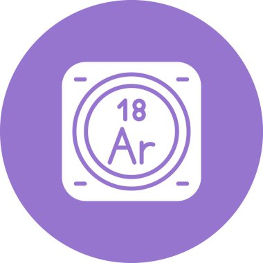 Kimyasal elementin ağ basit illüstrasyonu