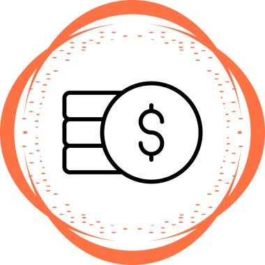 Bozuk para simgesinin vektör illüstrasyonu