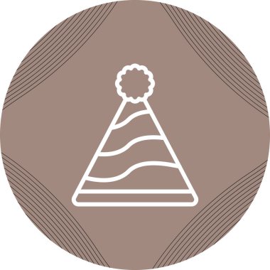 Parti şapkası modern simgesinin vektör illüstrasyonu 