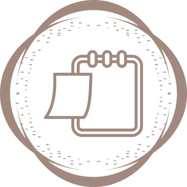 Yazma Pad 'inin basit satır resmi