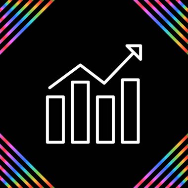 Finansal tablo. Diyagram simgesi. Beyaz arkaplanda iş diyagramı sembolü