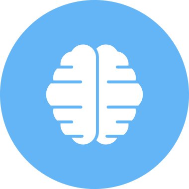 İnsan beyni ikon vektör illüstrasyonu