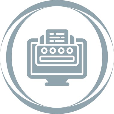 Yazıcı simgesi vektör illüstrasyonu 