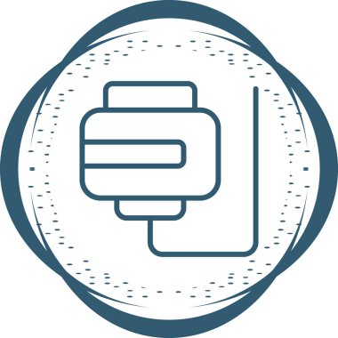 Magsafe simgesinin temel doğrusal çizimi