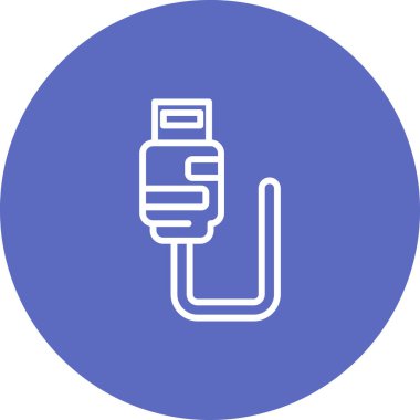 usb Web simgesi vektör illüstrasyonu