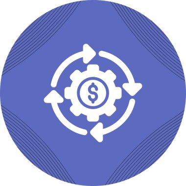 maliyet optimizasyonu. Web simgesi basit illüstrasyon