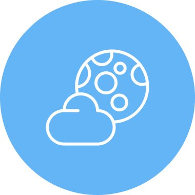 Ay ikonu vektör illüstrasyonu