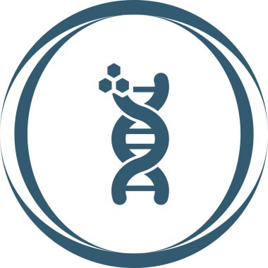 DNA simgesinin basit vektör illüstrasyonu