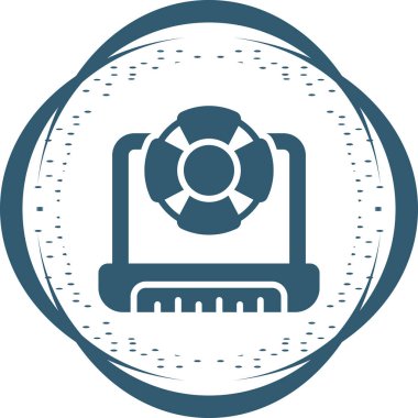 Dizüstü bilgisayar simgesi vektör çizimi.